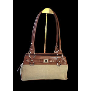 Vintage Giani Bernini cream and aldo brown shoulder bag.